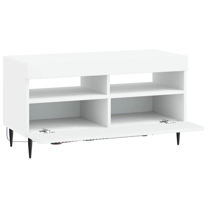 vidaXL LED TV Cabinet White Engineered Wood