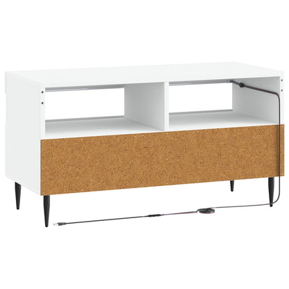 vidaXL LED TV Cabinet White Engineered Wood