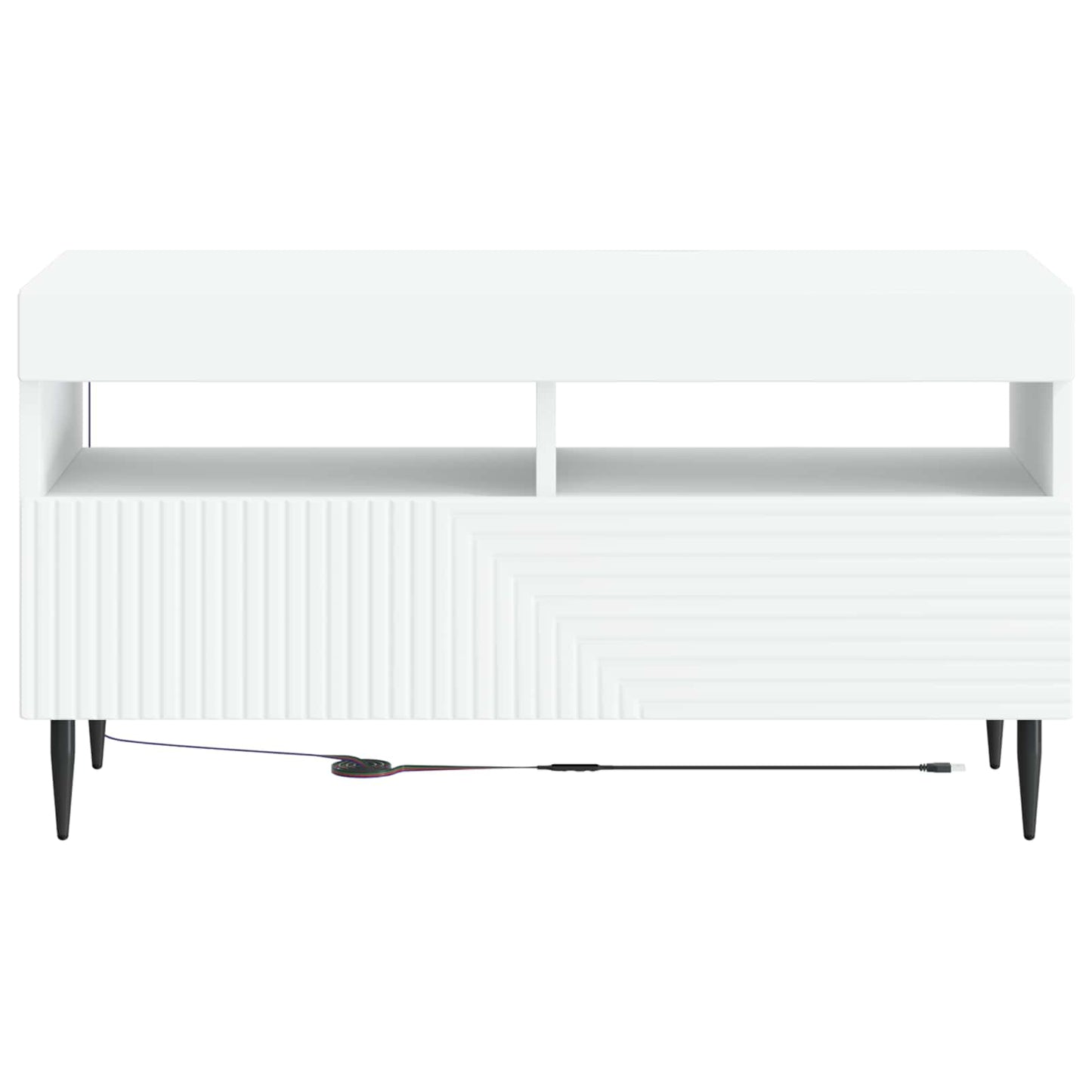vidaXL LED TV Cabinet White Engineered Wood