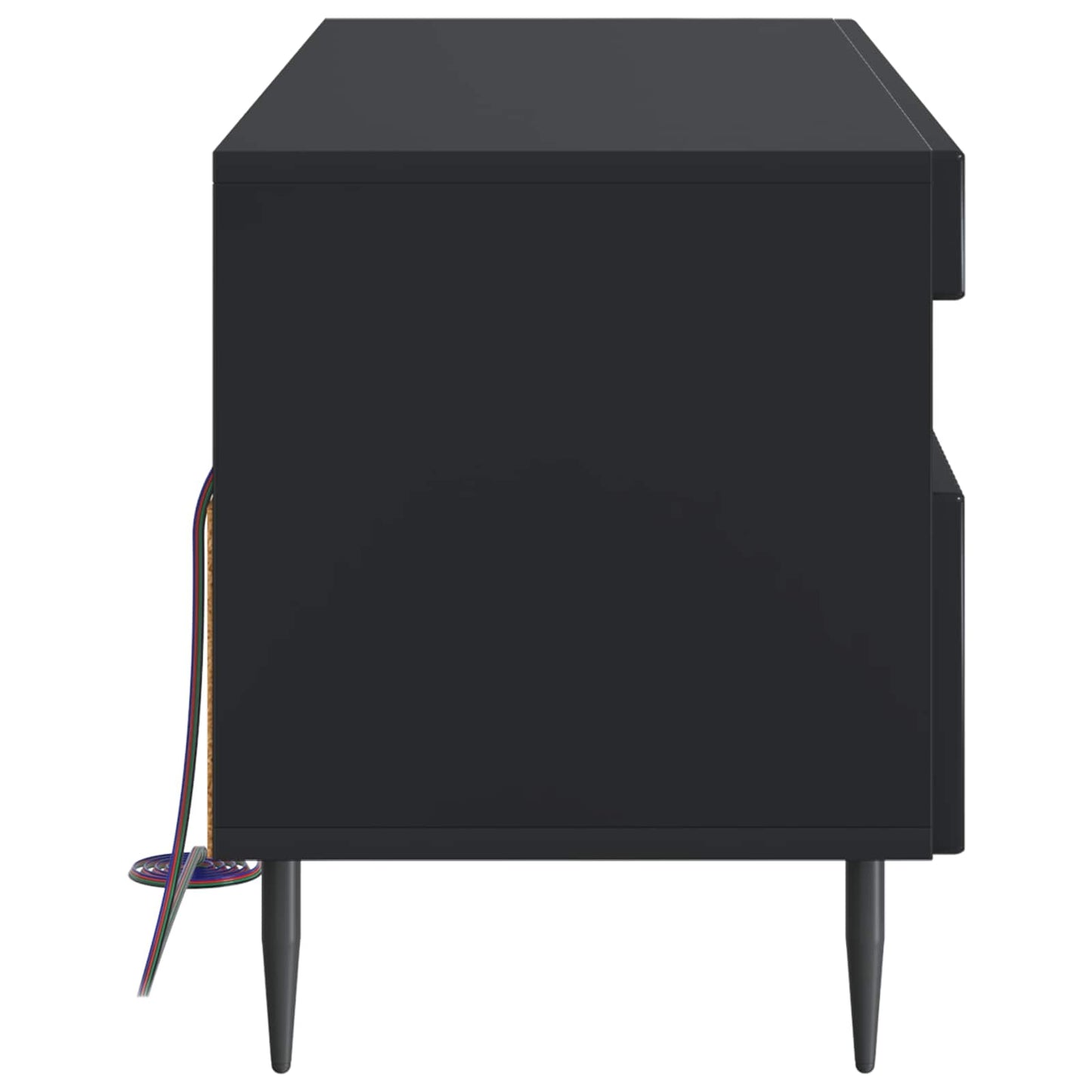 vidaXL LED TV Cabinet Black Engineered Wood