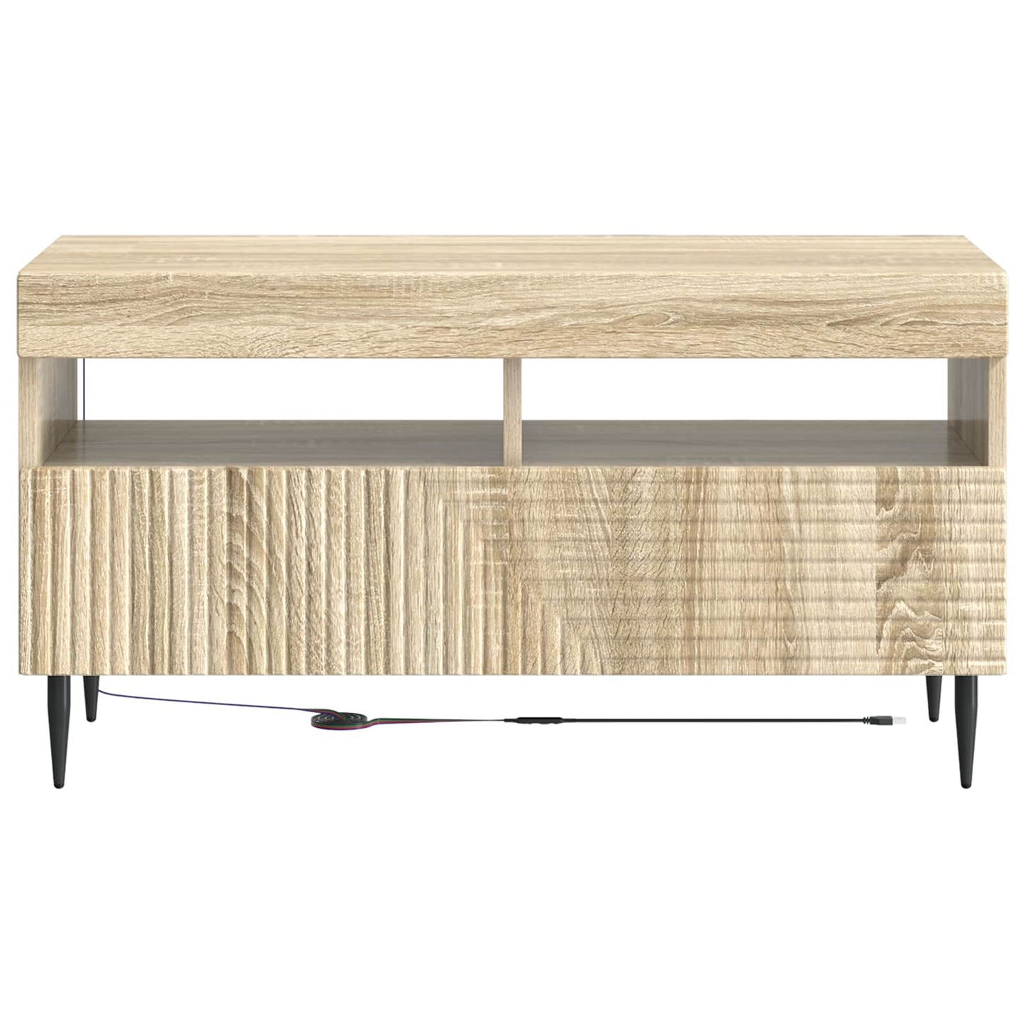 vidaXL LED TV Cabinet Sonoma Oak Engineered Wood