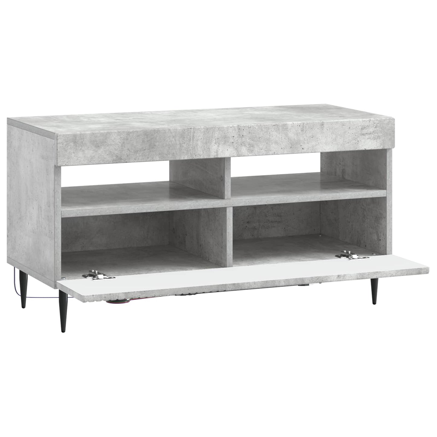 vidaXL LED TV Cabinet Concrete Grey Engineered Wood