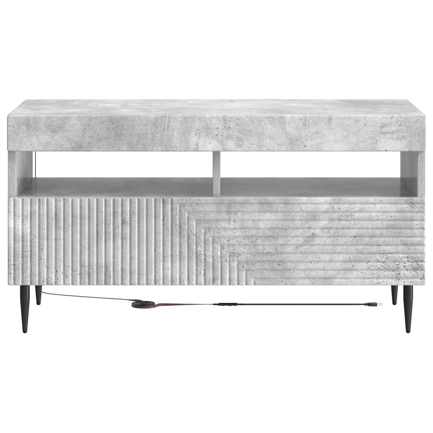 vidaXL LED TV Cabinet Concrete Grey Engineered Wood