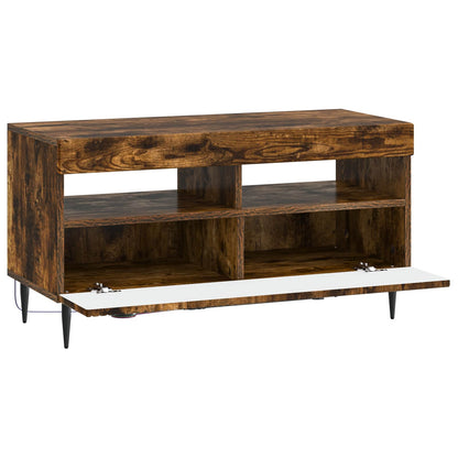 vidaXL LED TV Cabinet Smoked Oak Engineered Wood