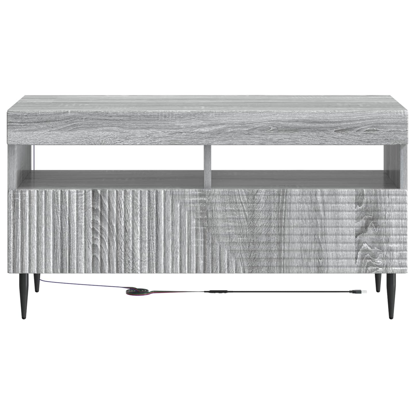 vidaXL LED TV Cabinet Grey Sonoma Engineered Wood