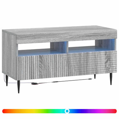 vidaXL LED TV Cabinet Grey Sonoma Engineered Wood