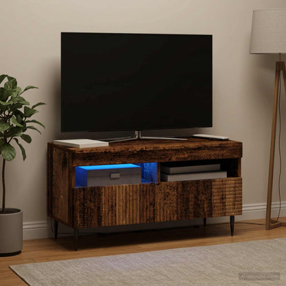 vidaXL LED TV Cabinet Old Wood Engineered Wood