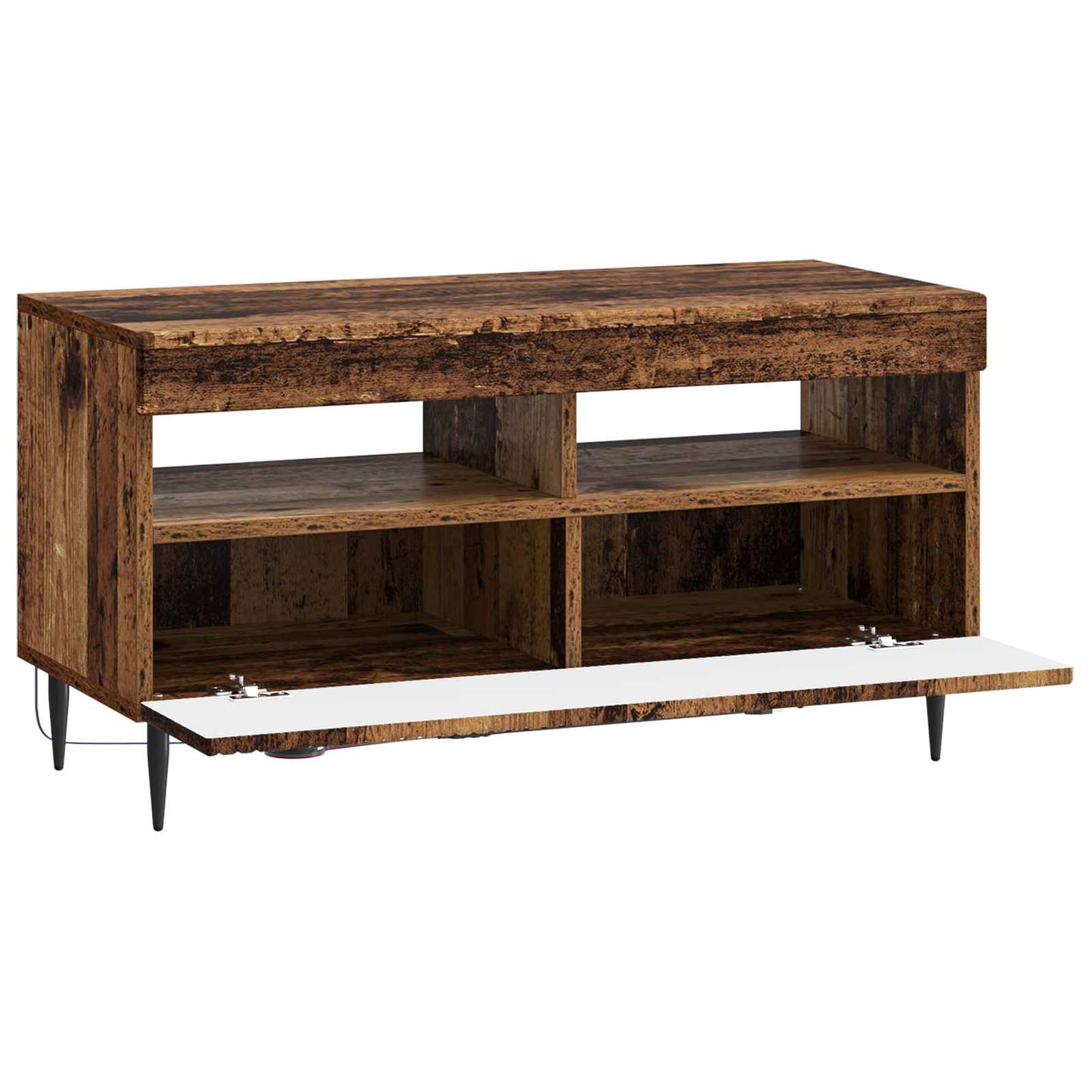 vidaXL LED TV Cabinet Old Wood Engineered Wood