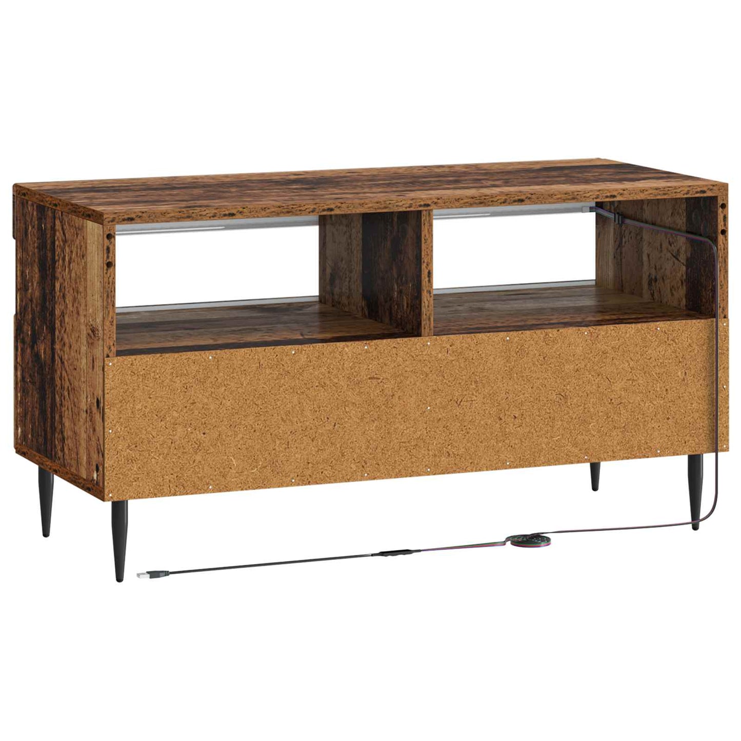 vidaXL LED TV Cabinet Old Wood Engineered Wood