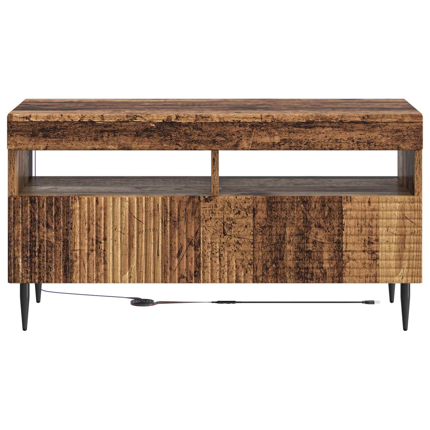 vidaXL LED TV Cabinet Old Wood Engineered Wood