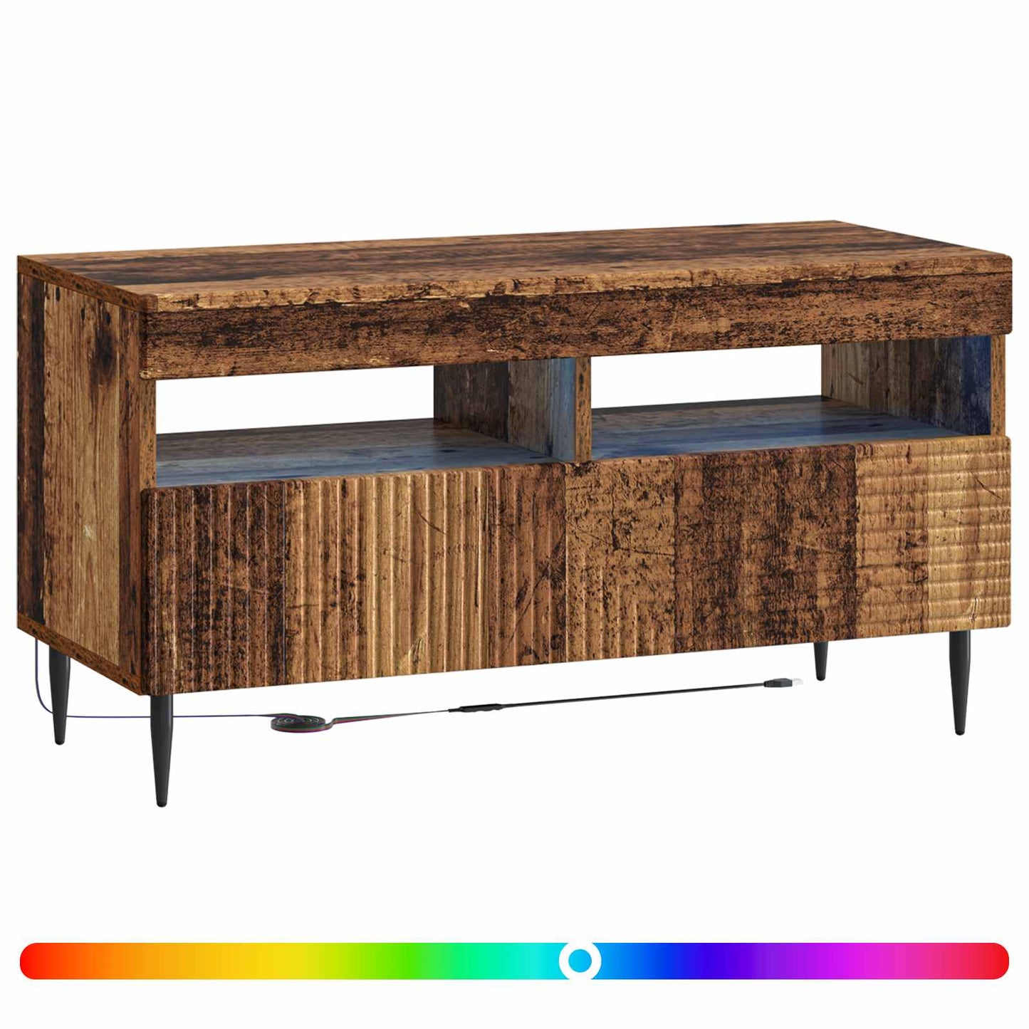 vidaXL LED TV Cabinet Old Wood Engineered Wood