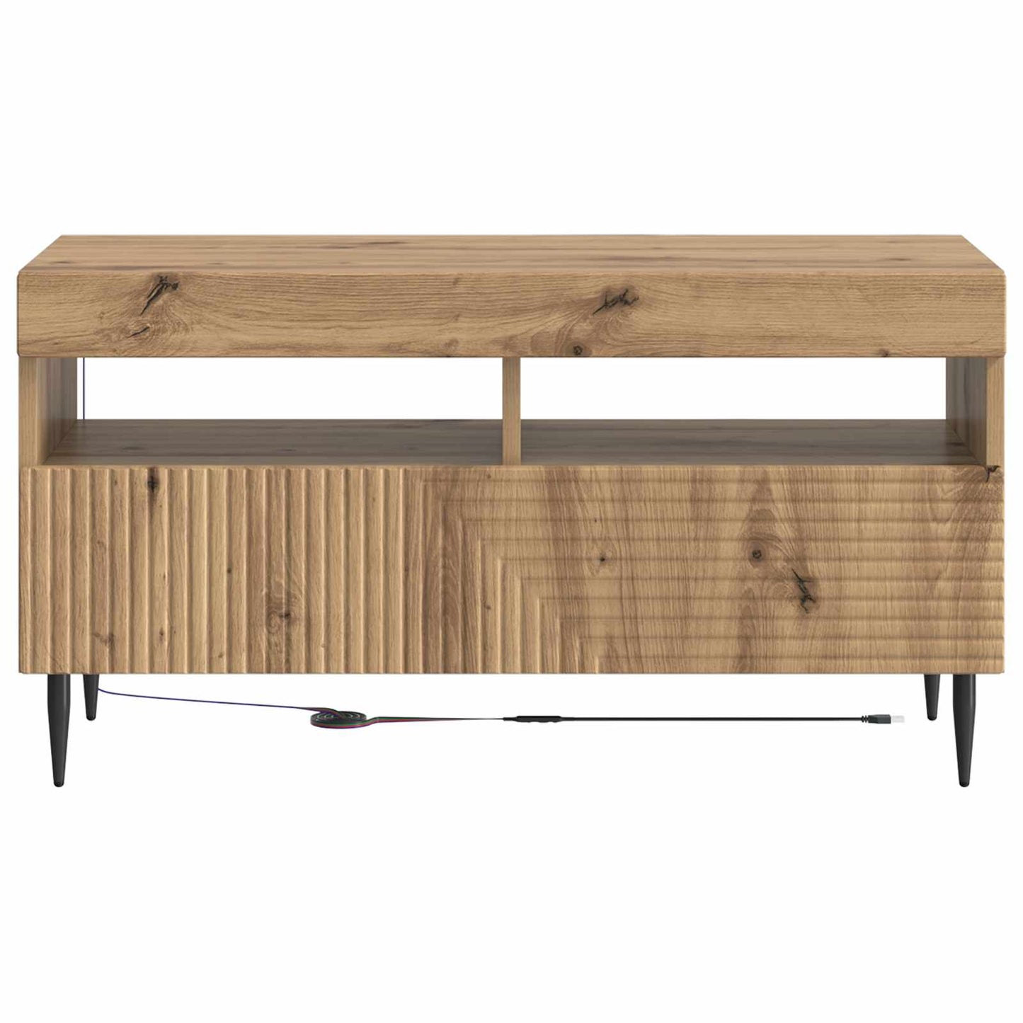 vidaXL LED TV Cabinet Artisan Oak Engineered Wood