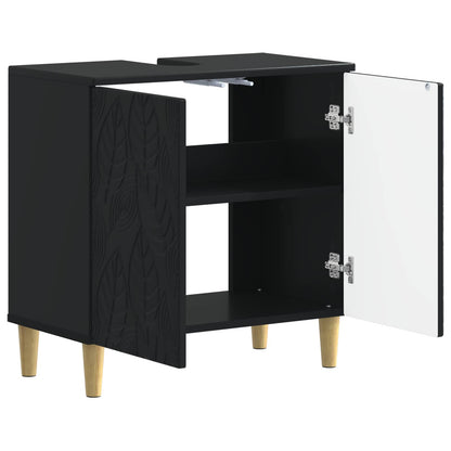 vidaXL Bathroom Sink Cabinet DELFT Black 59.5 x 31.5x 59 cm