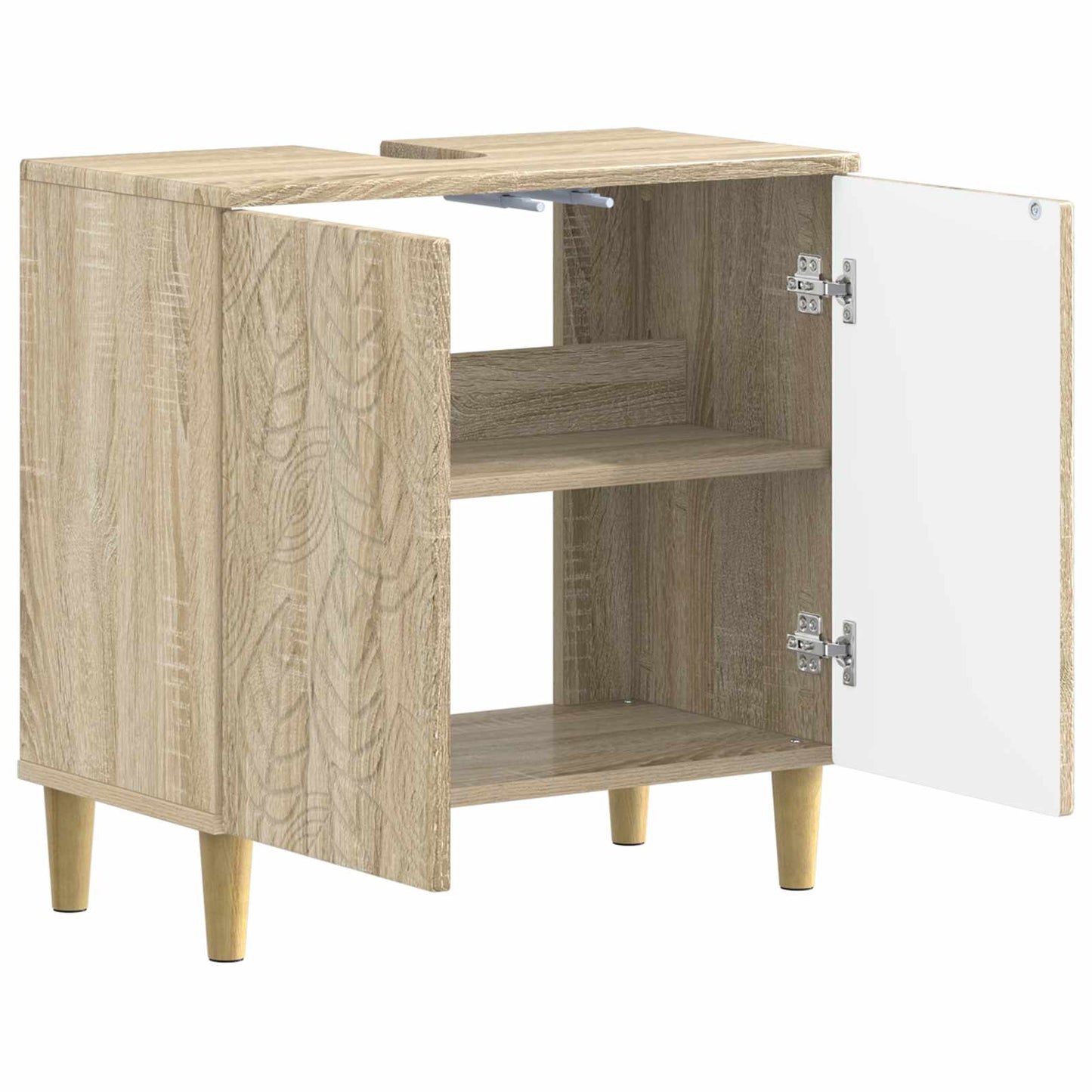 vidaXL Bathroom Sink Cabinet DELFT Sonoma Oak 59.5 x 31.5x 59 cm