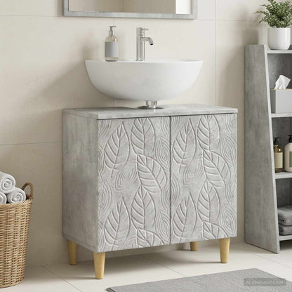 vidaXL Bathroom Sink Cabinet DELFT Concrete Grey 59.5 x 31.5x 59 cm