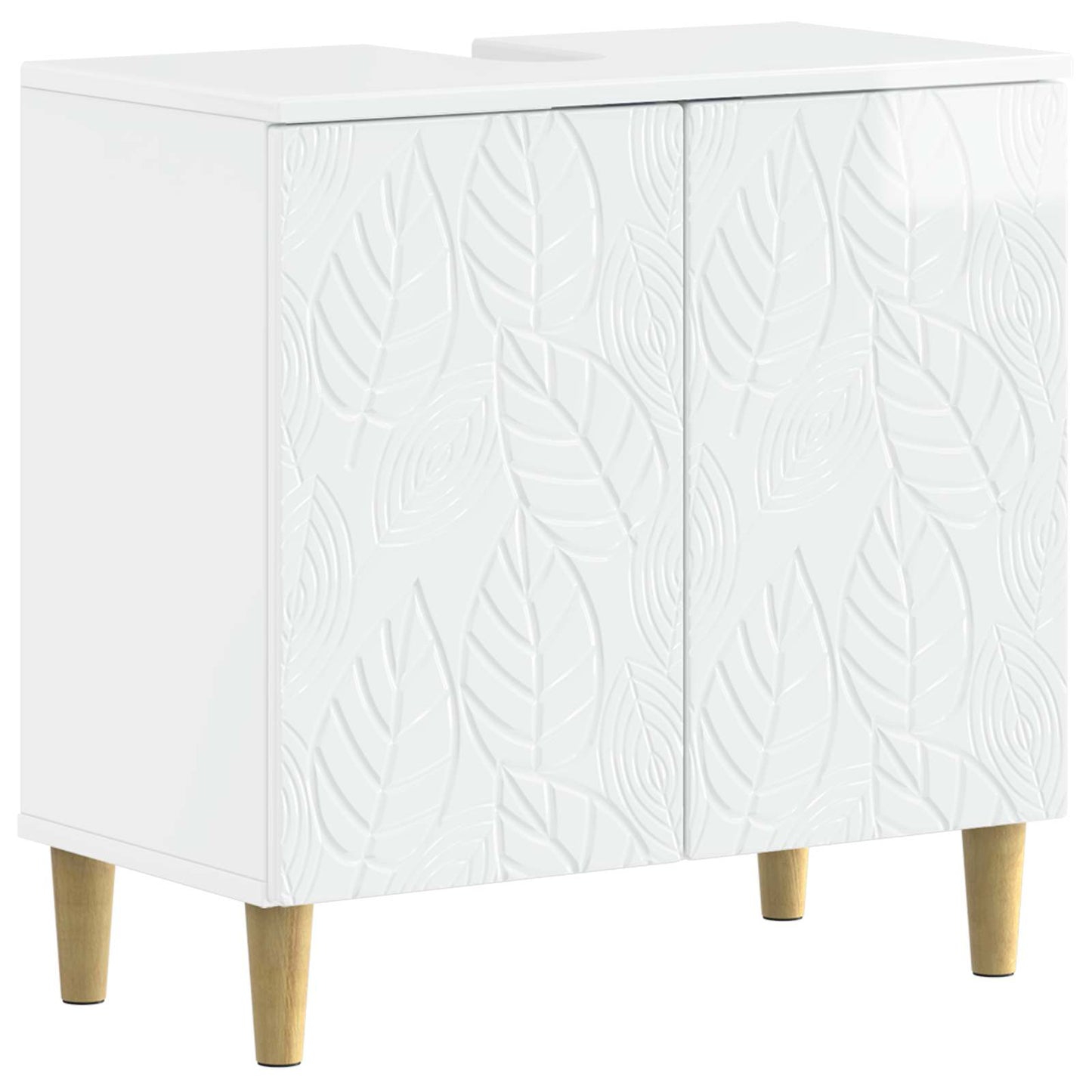 vidaXL Bathroom Sink Cabinet DELFT High Gloss White 59.5 x 31.5x 59 cm
