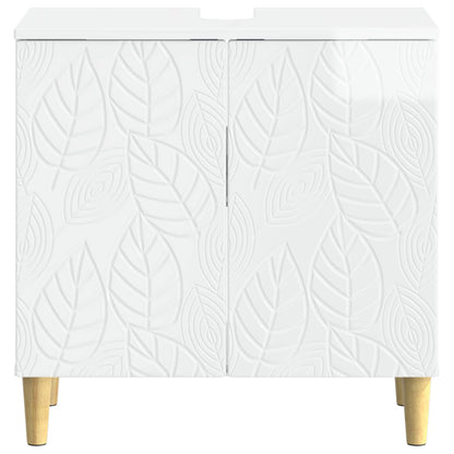 vidaXL Bathroom Sink Cabinet DELFT High Gloss White 59.5 x 31.5x 59 cm