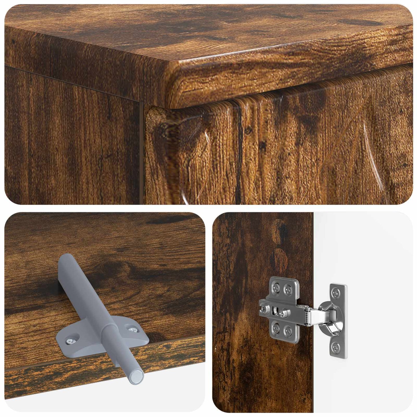 vidaXL Bathroom Sink Cabinet DELFT Smoked Oak 59.5 x 31.5x 59 cm