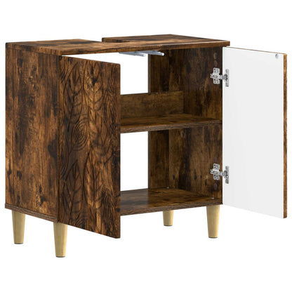 vidaXL Bathroom Sink Cabinet DELFT Smoked Oak 59.5 x 31.5x 59 cm