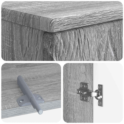 vidaXL Bathroom Sink Cabinet DELFT Grey Sonoma 59.5 x 31.5x 59 cm