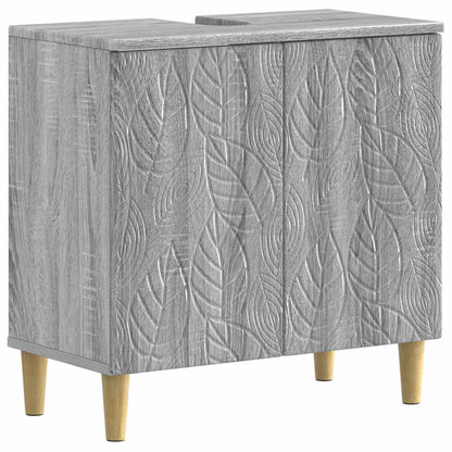 vidaXL Bathroom Sink Cabinet DELFT Grey Sonoma 59.5 x 31.5x 59 cm