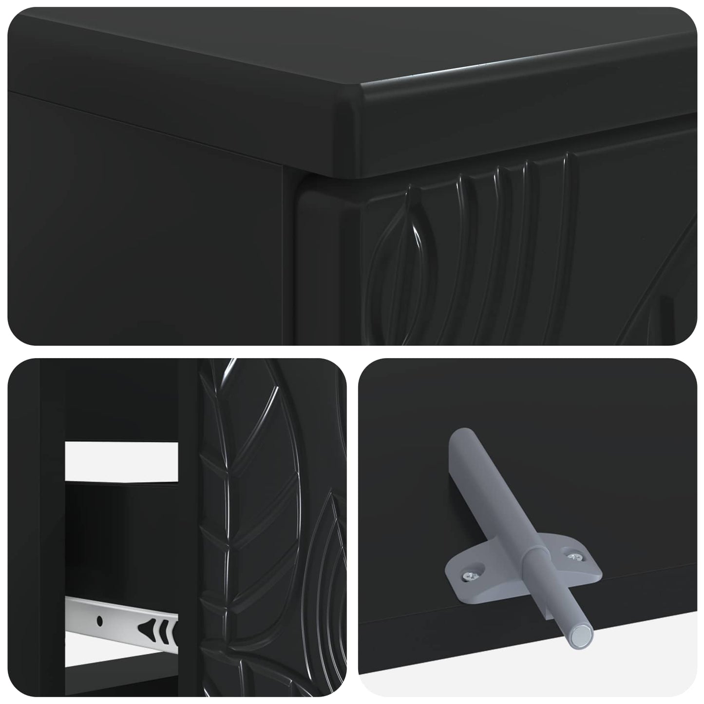 vidaXL Bathroom Sink Cabinet DELFT Black 82 x 41x 59 cm