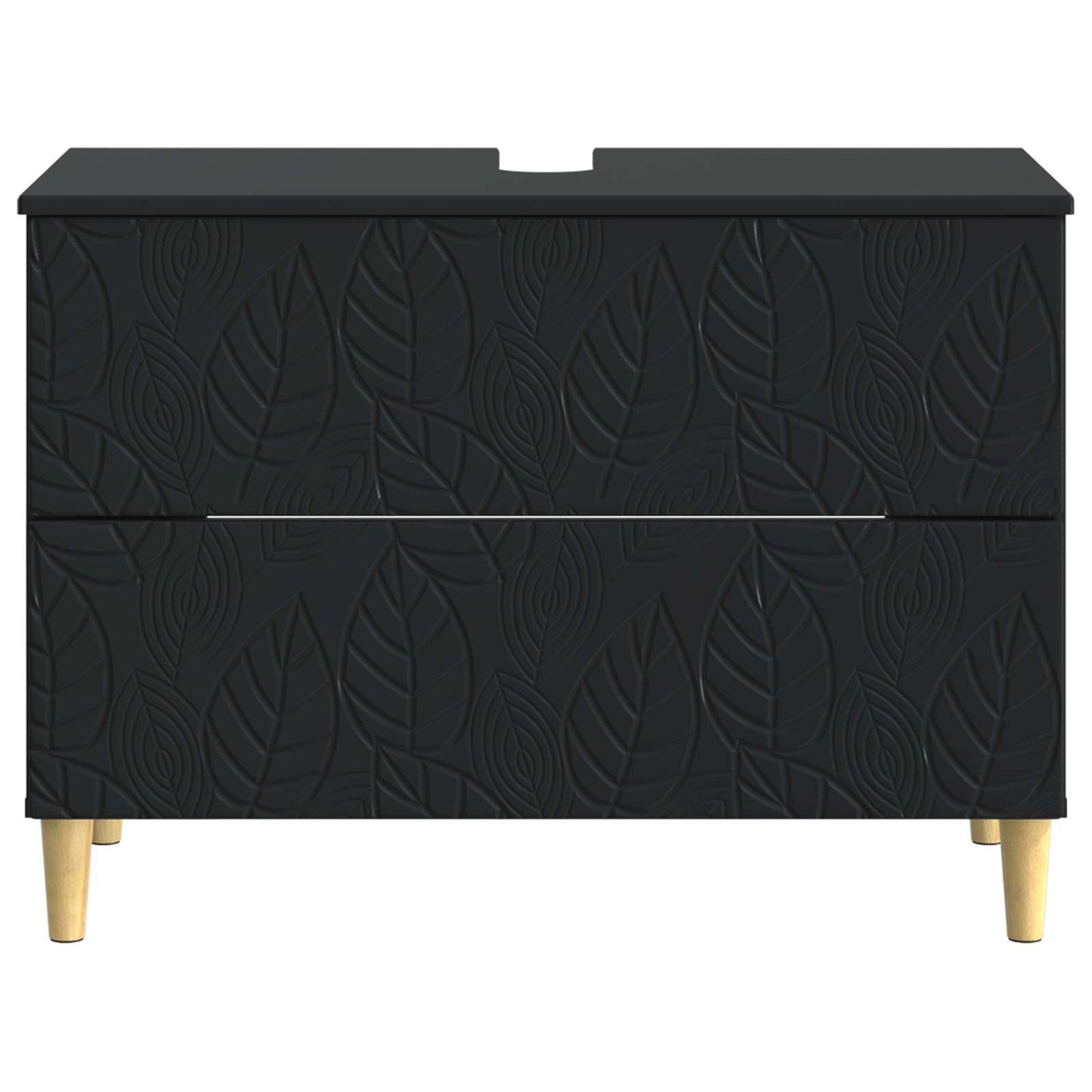 vidaXL Bathroom Sink Cabinet DELFT Black 82 x 41x 59 cm