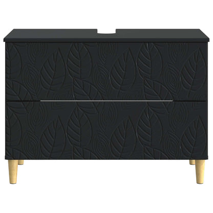 vidaXL Bathroom Sink Cabinet DELFT Black 82 x 41x 59 cm