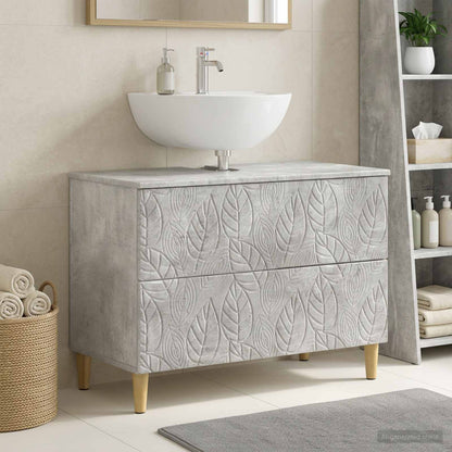 vidaXL Bathroom Sink Cabinet DELFT Concrete Grey 82 x 41x 59 cm