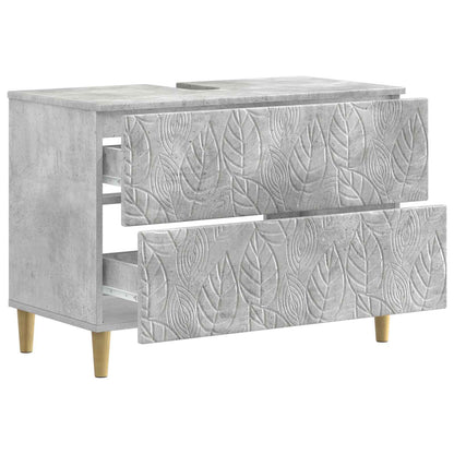 vidaXL Bathroom Sink Cabinet DELFT Concrete Grey 82 x 41x 59 cm