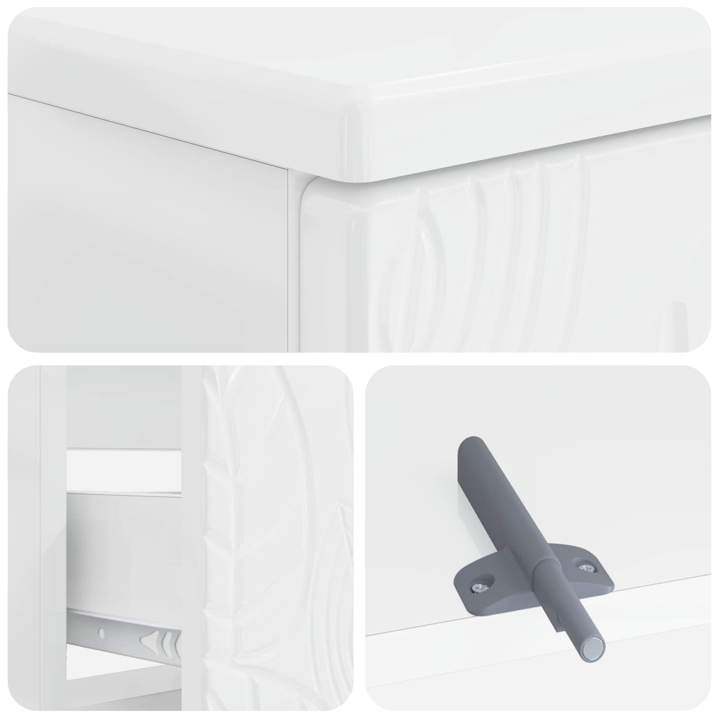 vidaXL Bathroom Sink Cabinet DELFT High Gloss White 82 x 41x 59 cm