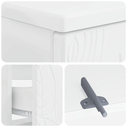 vidaXL Bathroom Sink Cabinet DELFT High Gloss White 82 x 41x 59 cm