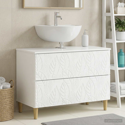 vidaXL Bathroom Sink Cabinet DELFT High Gloss White 82 x 41x 59 cm