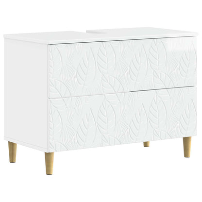 vidaXL Bathroom Sink Cabinet DELFT High Gloss White 82 x 41x 59 cm