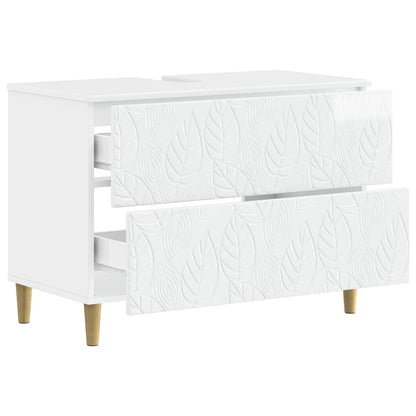 vidaXL Bathroom Sink Cabinet DELFT High Gloss White 82 x 41x 59 cm