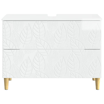 vidaXL Bathroom Sink Cabinet DELFT High Gloss White 82 x 41x 59 cm