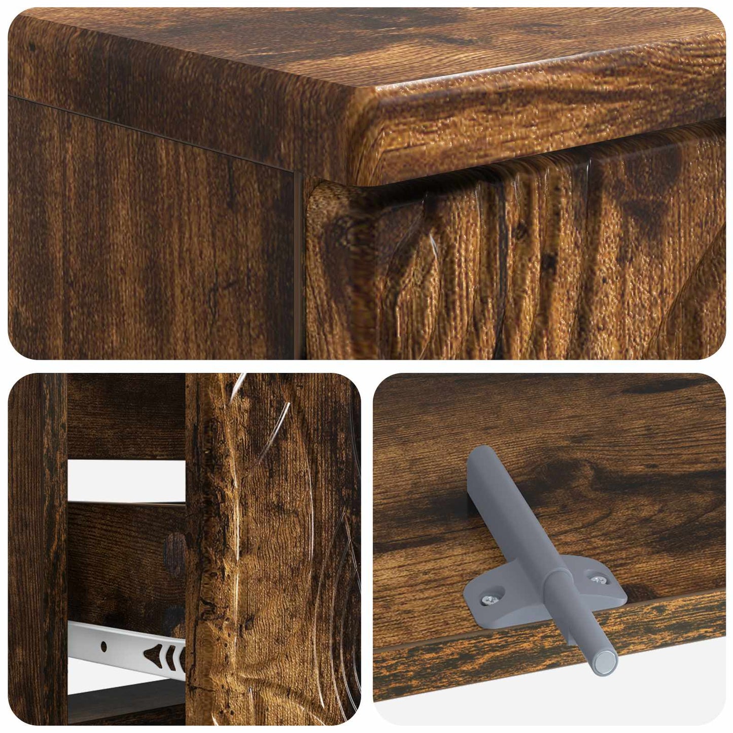 vidaXL Bathroom Sink Cabinet DELFT Smoked Oak 82 x 41x 59 cm