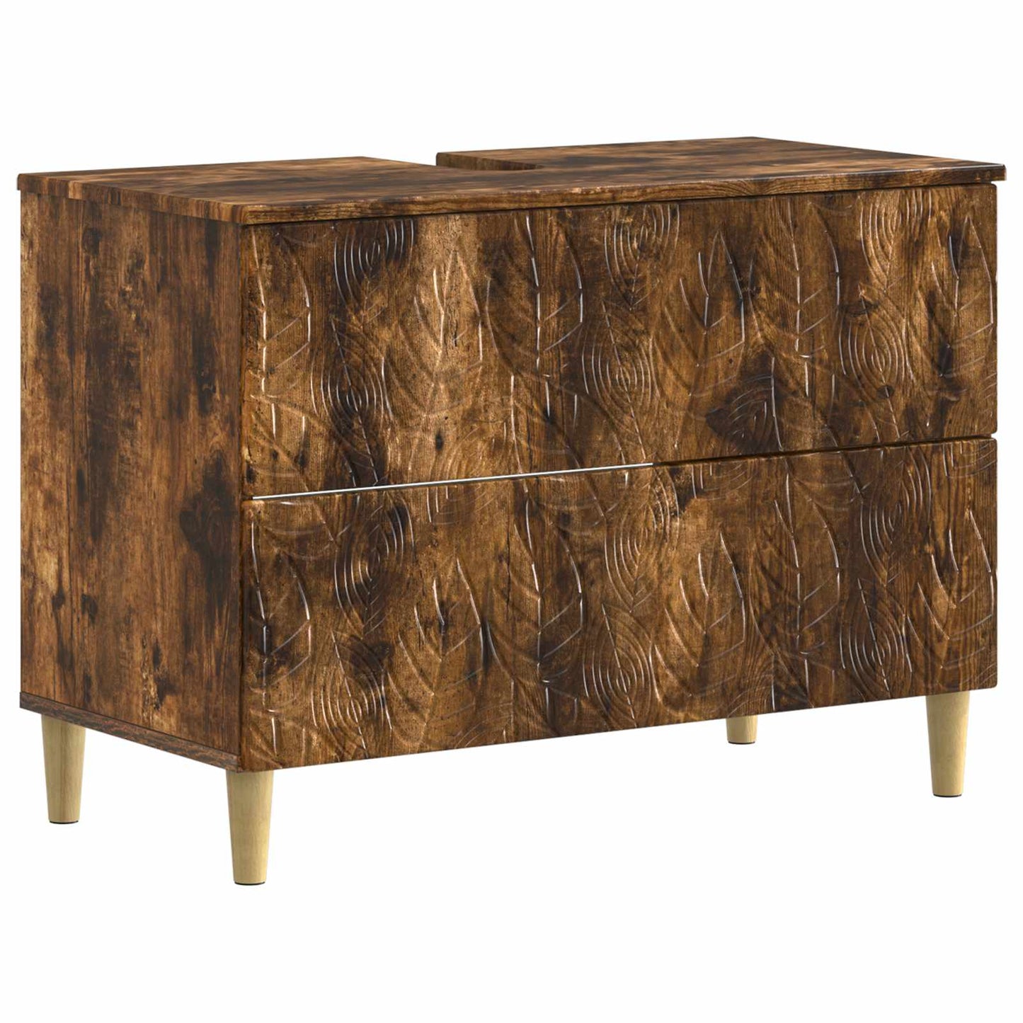 vidaXL Bathroom Sink Cabinet DELFT Smoked Oak 82 x 41x 59 cm