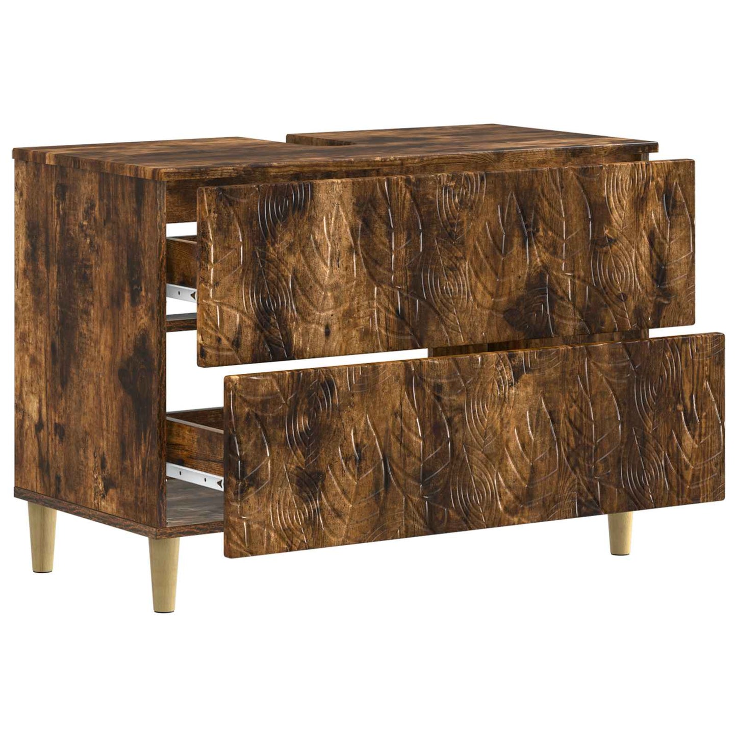 vidaXL Bathroom Sink Cabinet DELFT Smoked Oak 82 x 41x 59 cm