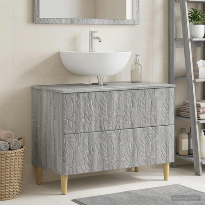 vidaXL Bathroom Sink Cabinet DELFT Grey Sonoma 82 x 41x 59 cm
