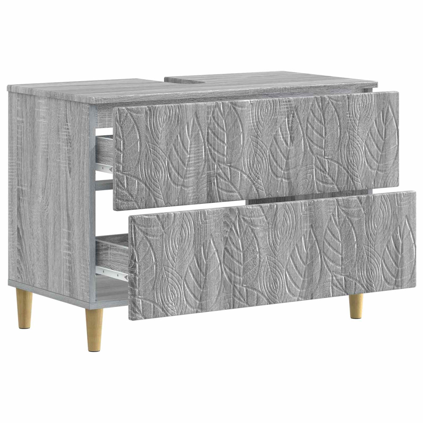 vidaXL Bathroom Sink Cabinet DELFT Grey Sonoma 82 x 41x 59 cm