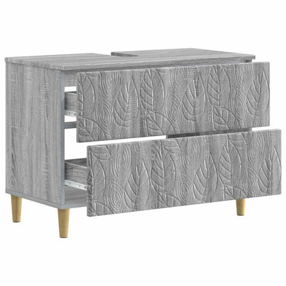 vidaXL Bathroom Sink Cabinet DELFT Grey Sonoma 82 x 41x 59 cm