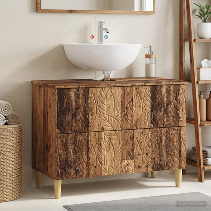 vidaXL Bathroom Sink Cabinet DELFT Old Wood 82 x 41x 59 cm