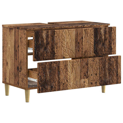 vidaXL Bathroom Sink Cabinet DELFT Old Wood 82 x 41x 59 cm