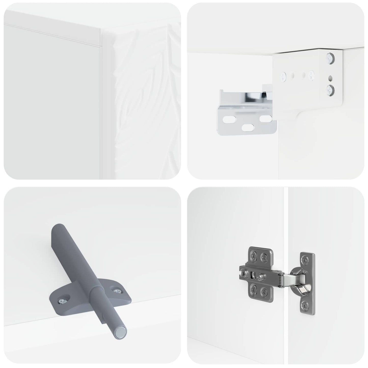 vidaXL Bathroom Wall Cabinet DELFT White 30 x 31 x 59 cm