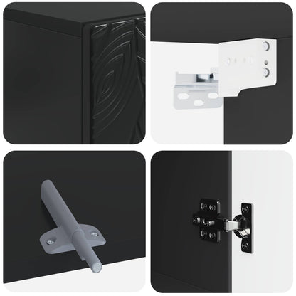 vidaXL Bathroom Wall Cabinet DELFT Black 30 x 31 x 59 cm
