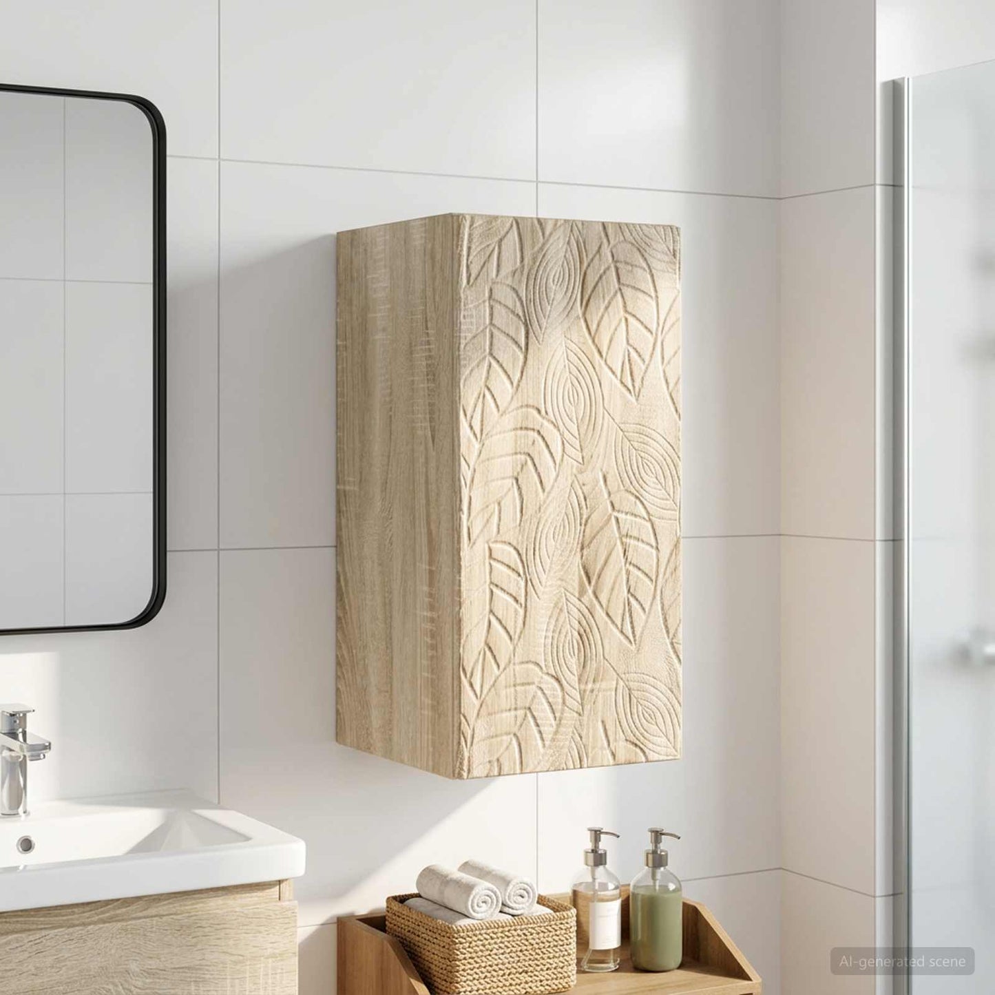 vidaXL Bathroom Wall Cabinet DELFT Sonoma Oak 30 x 31 x 59 cm