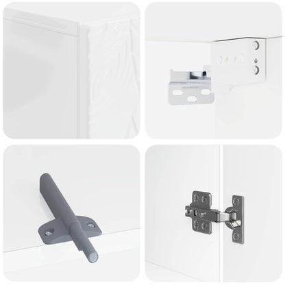 vidaXL Bathroom Wall Cabinet DELFT High Gloss White 30 x 31 x 59 cm