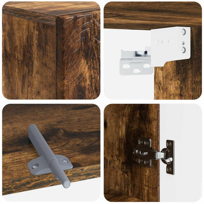 vidaXL Bathroom Wall Cabinet DELFT Smoked Oak 30 x 31 x 59 cm
