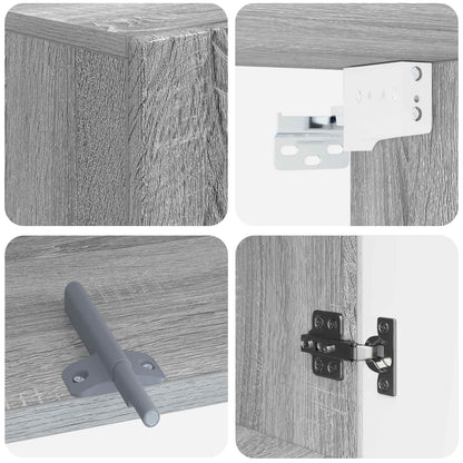 vidaXL Bathroom Wall Cabinet DELFT Grey Sonoma 30 x 31 x 59 cm